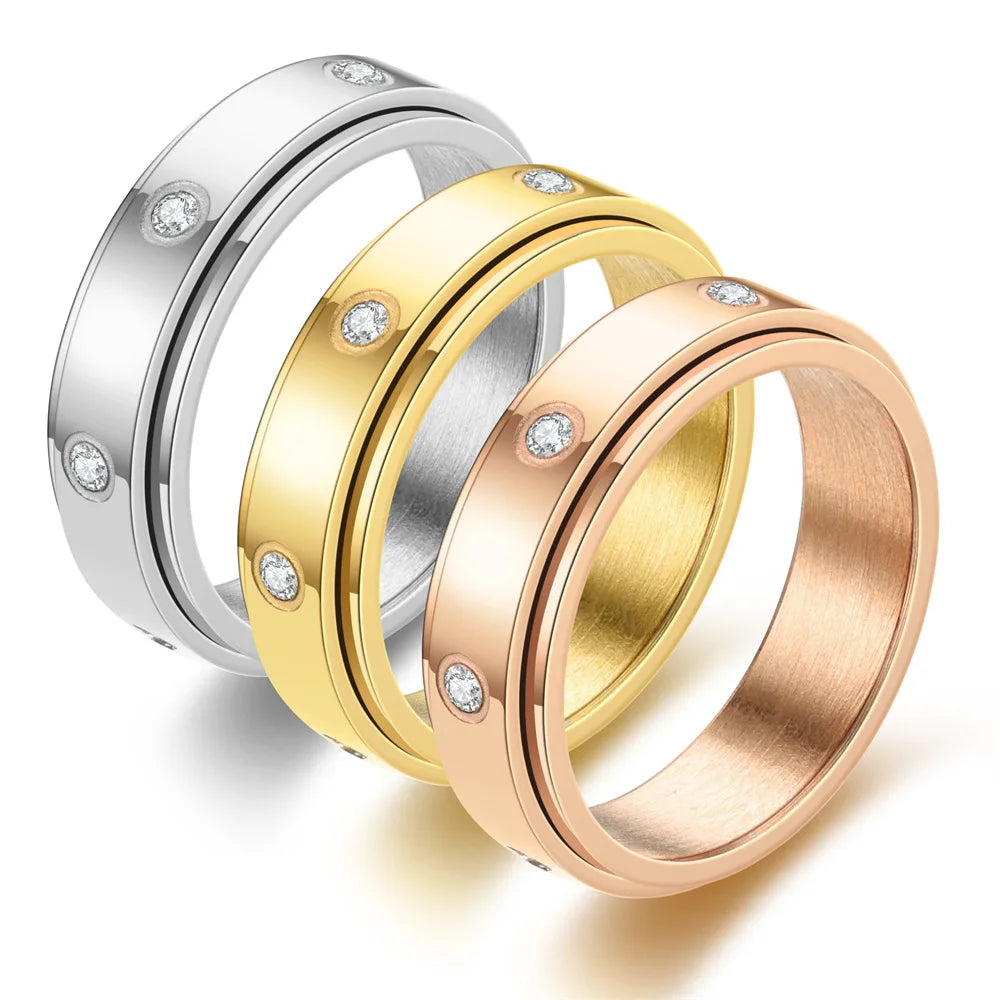 Stop & Spin Rose Gold with Diamonds
